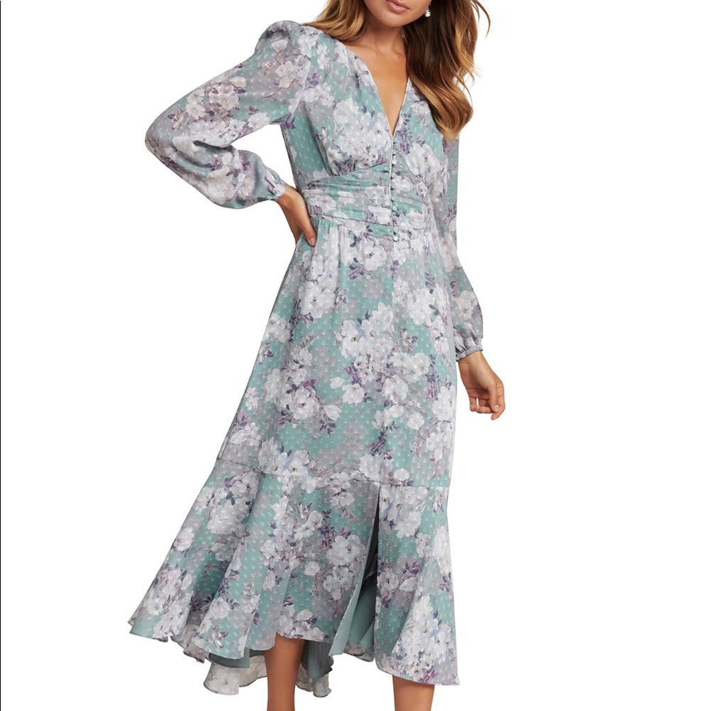 NWT Ever New Long Sleeve High Low Dress